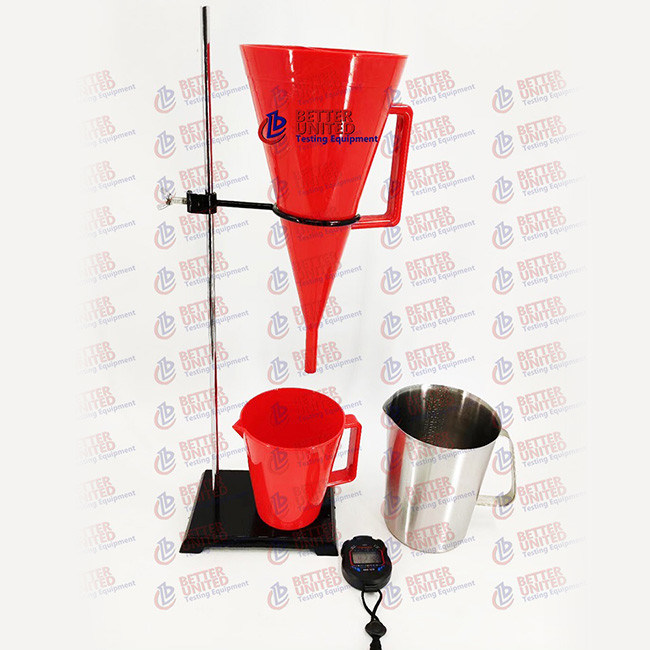 Marsh Funnel Viscometer Kit With Graduated Measuring Cup – 14 Inch Viscosity Tester