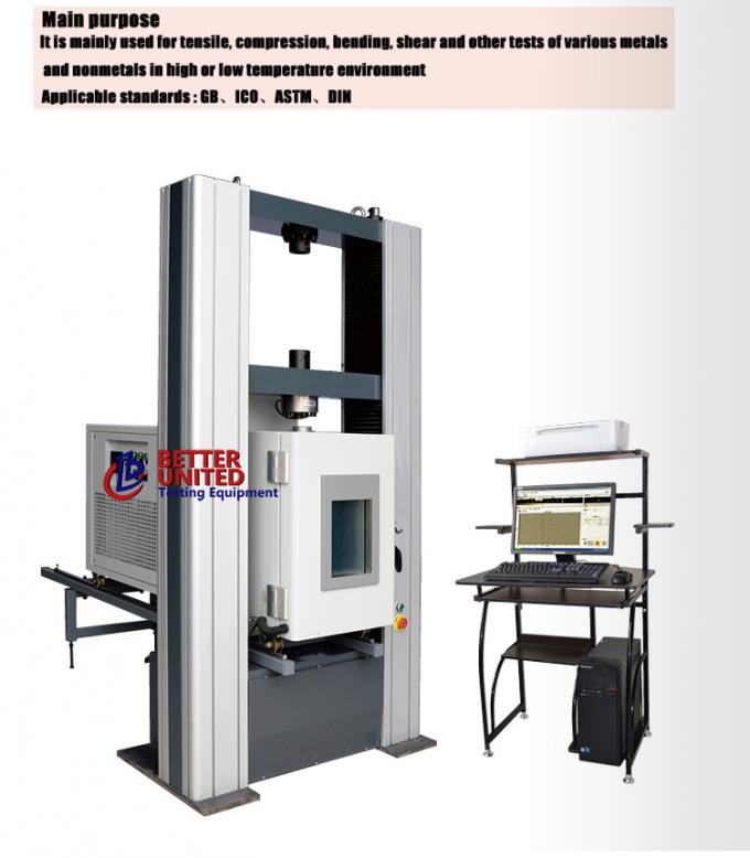 High Low Temperature Universal Testing Machine Computer Controlled 50KN ...